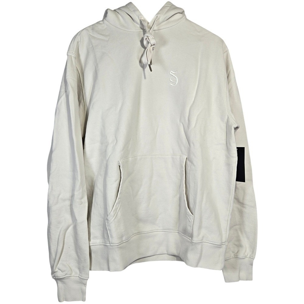 Spiritual Gangster SG Monogram Classic Hoodie Sweatshirt Beige‎ M Made in USA